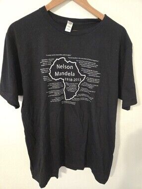 Nelson Mandela Africa Famous Quotes T Shirt Mens Large